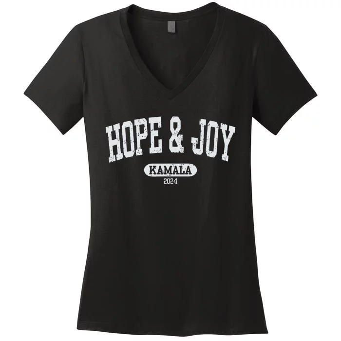 Kamala 2024 Hope & Joy Harris Walz 2024 Election Women's V-Neck T-Shirt