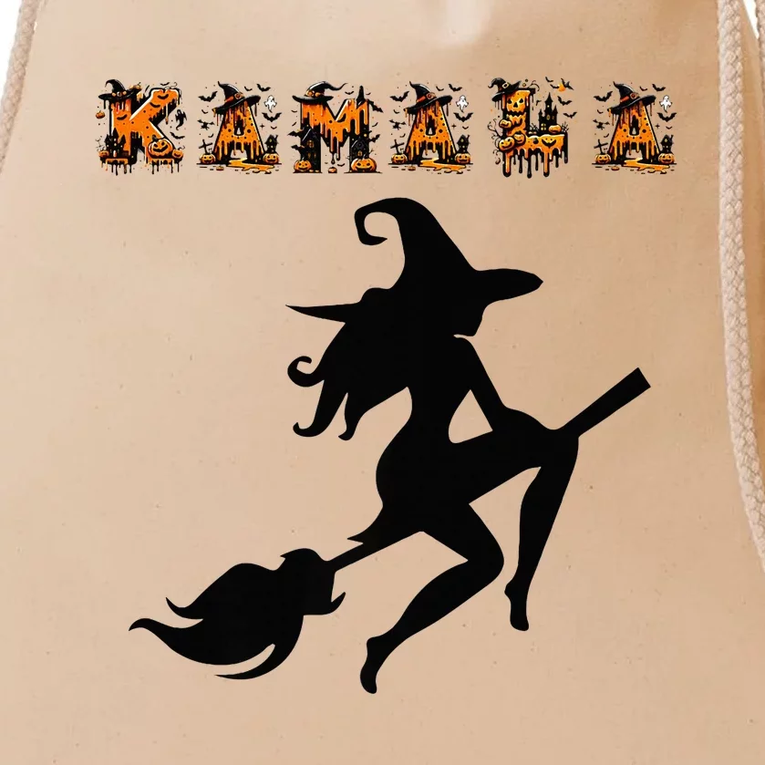 Kamala 2024 Halloween Letters Witch Hat Ghost Election Premium Drawstring Bag