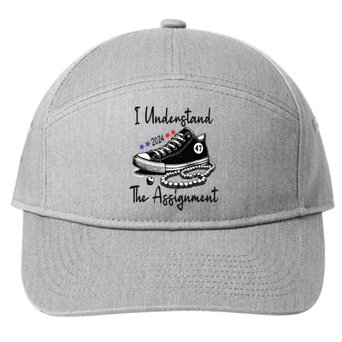 Kamala 2024 I Understand The Assignment Chucks And Pearls 7-Panel Snapback Hat