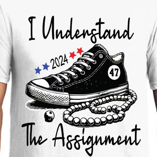 Kamala 2024 I Understand The Assignment Chucks And Pearls Pajama Set