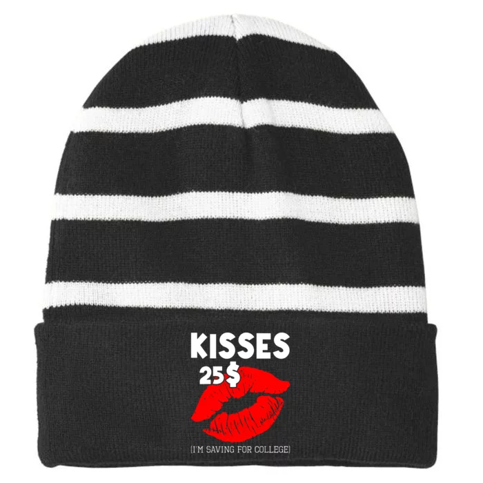 Kisses 25$ IM Saving For College Striped Beanie with Solid Band