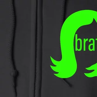 Kamala 2024 Kamala Is Brat Full Zip Hoodie