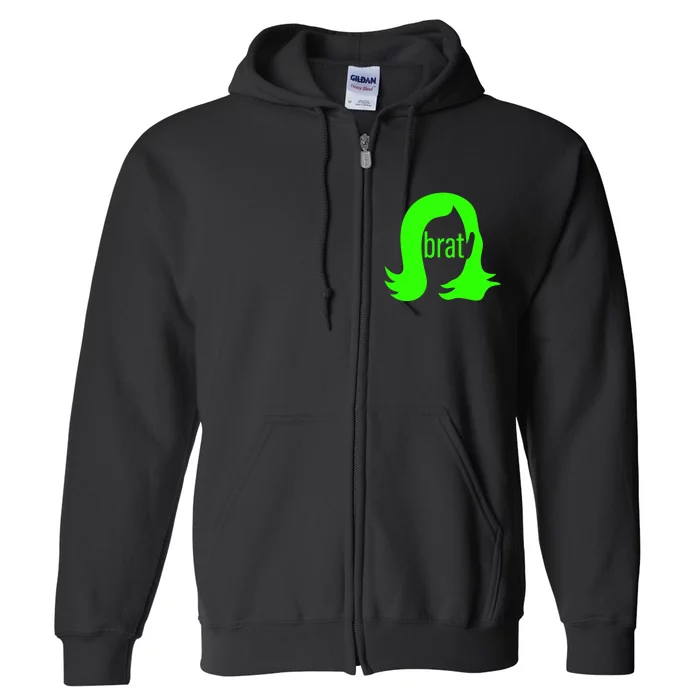 Kamala 2024 Kamala Is Brat Full Zip Hoodie