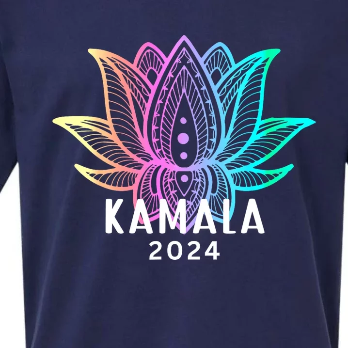 Kamala 2024 Lotus Flower Presidential Campaign Design Sueded Cloud Jersey T-Shirt