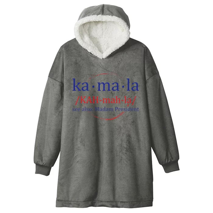 Kamala 2024 Lets Finish The Job Vp Kamala Harris President Hooded Wearable Blanket