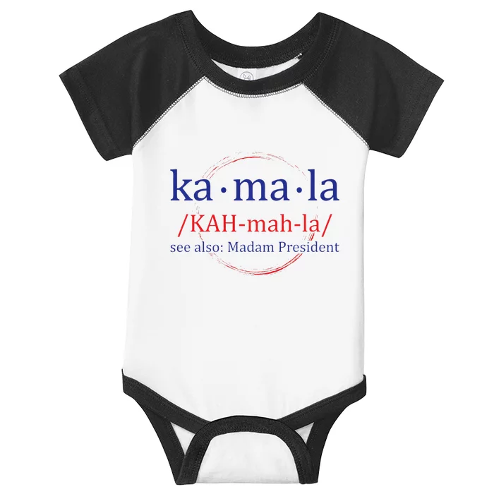 Kamala 2024 Lets Finish The Job Vp Kamala Harris President Infant Baby Jersey Bodysuit