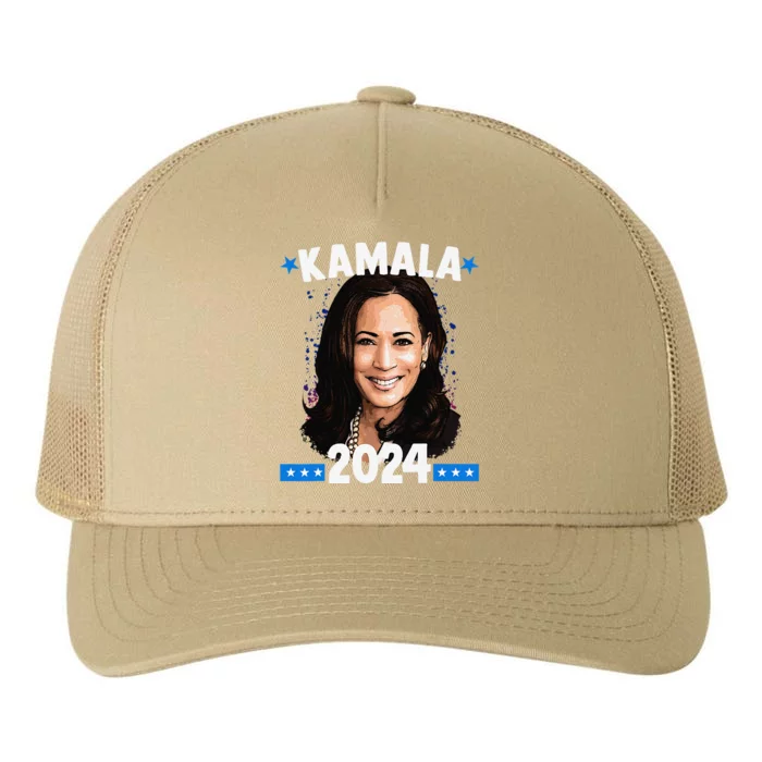 Kamala 2024 President Election Vote Blue Biden Yupoong Adult 5-Panel Trucker Hat