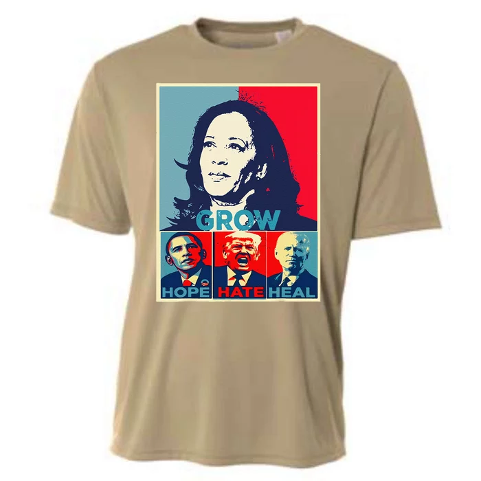 Kamalaharris 2024 President Campaign Hope Hate Heal Grow Cooling Performance Crew T-Shirt