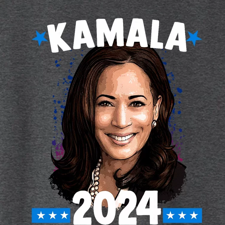 Kamala 2024 President Election Vote Blue Biden Women's Crop Top Tee