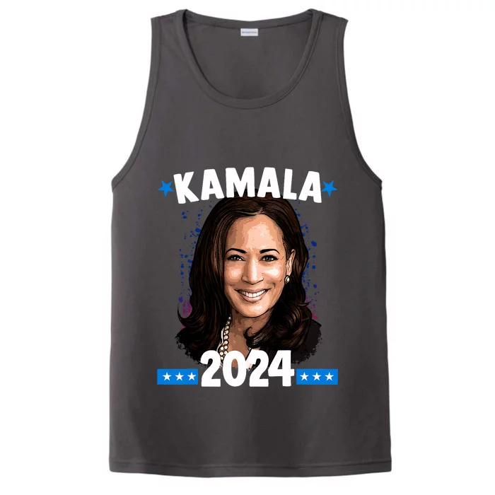 Kamala 2024 President Election Vote Blue Biden Performance Tank