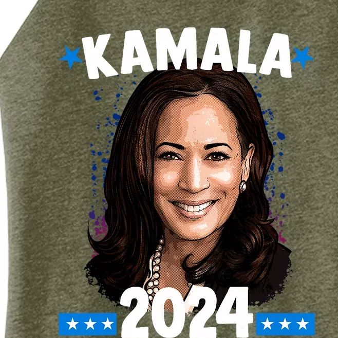 Kamala 2024 President Election Vote Blue Biden Women’s Perfect Tri Rocker Tank