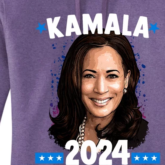 Kamala 2024 President Election Vote Blue Biden Women's Pullover Hoodie