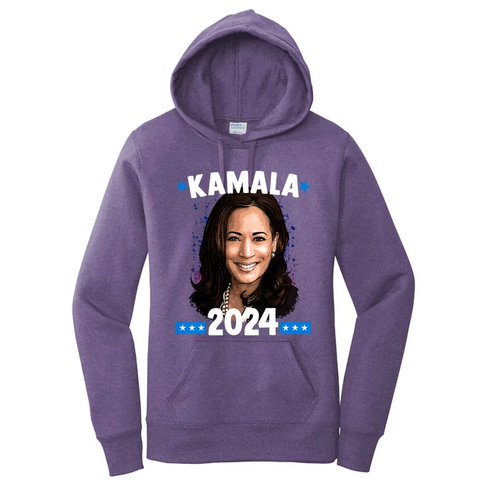 Kamala 2024 President Election Vote Blue Biden Women's Pullover Hoodie