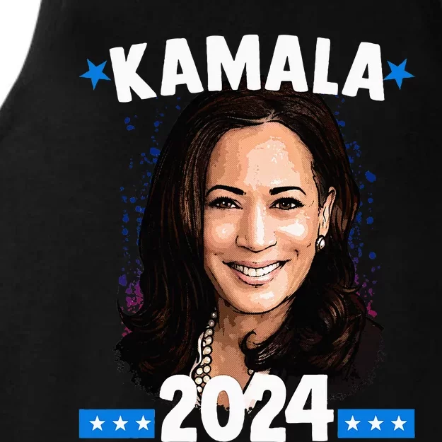 Kamala 2024 President Election Vote Blue Biden Ladies Tri-Blend Wicking Tank