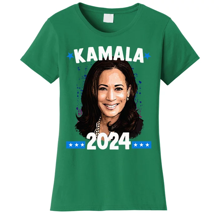 Kamala 2024 President Election Vote Blue Biden Women's T-Shirt