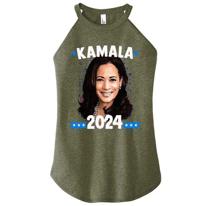 Kamala 2024 President Election Vote Blue Biden Women’s Perfect Tri Rocker Tank