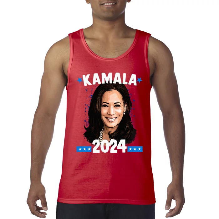 Kamala 2024 President Election Vote Blue Biden Tank Top