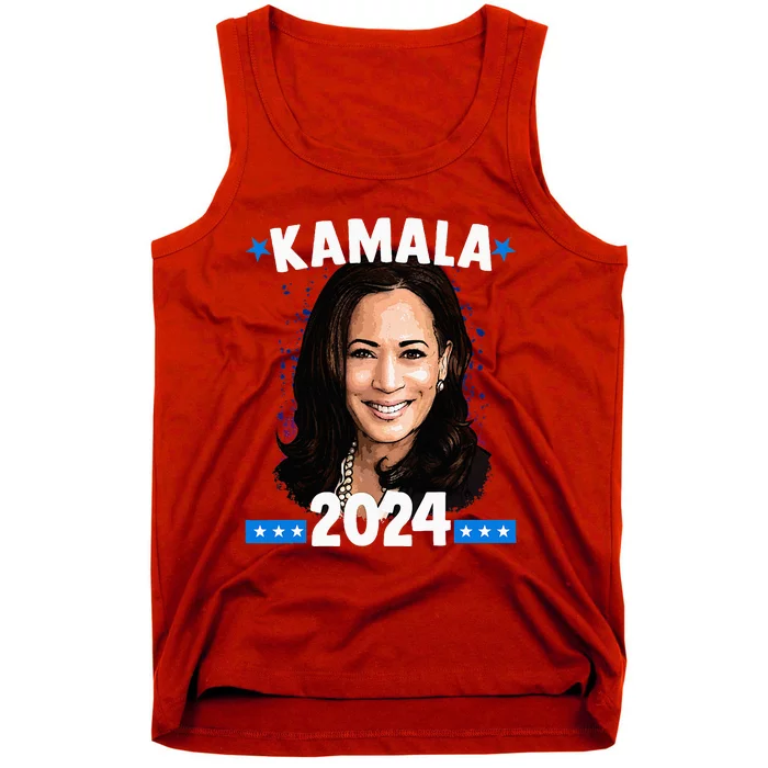 Kamala 2024 President Election Vote Blue Biden Tank Top