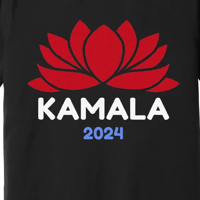 Kamala 2024 Presidential Election Sanskrit Lotus Design Premium T-Shirt