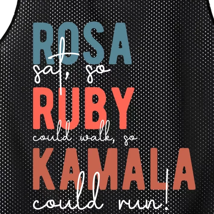 Kamala 2024 Rosa Sat Mesh Reversible Basketball Jersey Tank