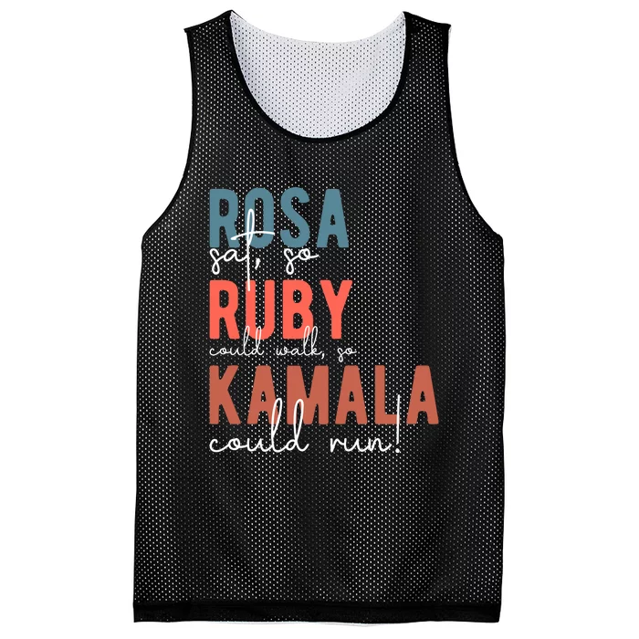 Kamala 2024 Rosa Sat Mesh Reversible Basketball Jersey Tank