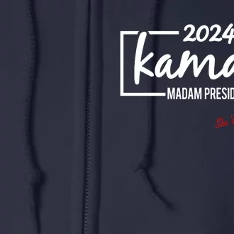 Kamala 2024 She Is Down And Dirty Full Zip Hoodie