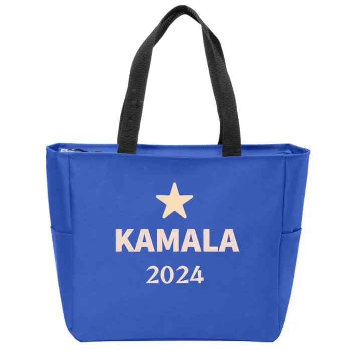 Kamala 2024 Typographic Design Gift Zip Tote Bag