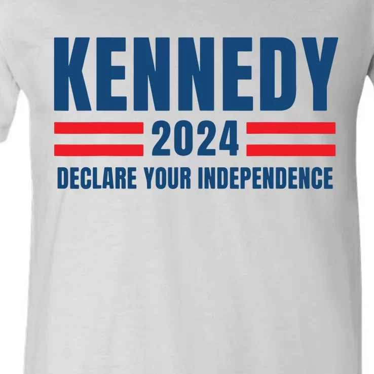 Kennedy 24 Us President Election 2024 Vintage American Flag V-Neck T-Shirt