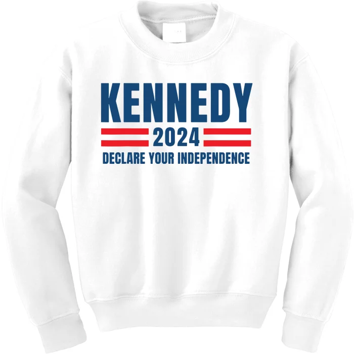 Kennedy 24 Us President Election 2024 Vintage American Flag Kids Sweatshirt