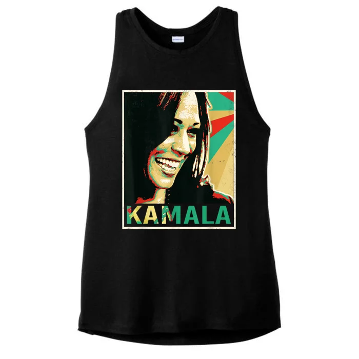 Kamala 2024 Us Presidential Election Kamala Harris 2024 Kamala For President Ladies Tri-Blend Wicking Tank