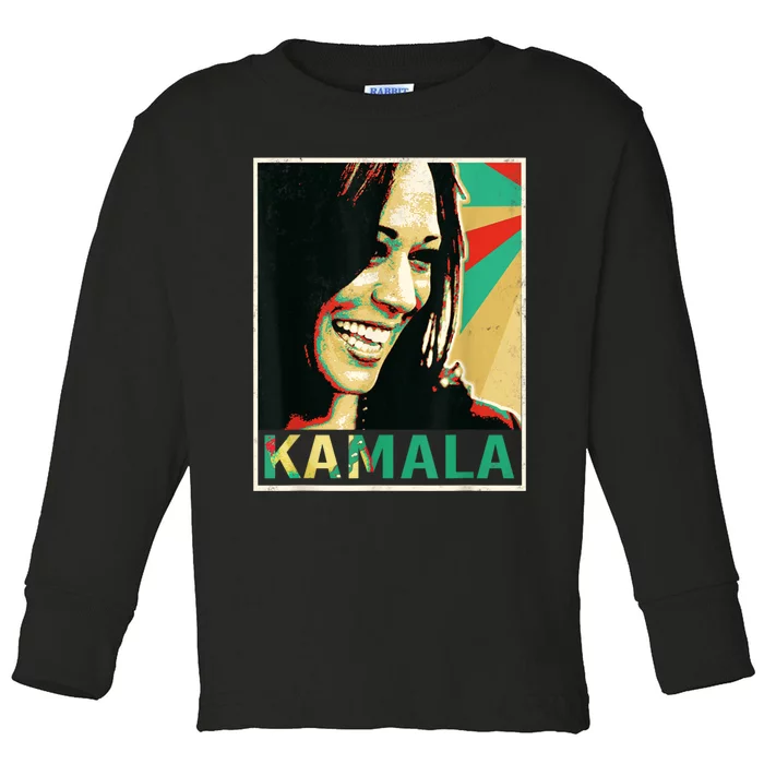 Kamala 2024 Us Presidential Election Kamala Harris 2024 Kamala For President Toddler Long Sleeve Shirt