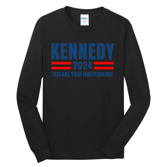 Kennedy 24 Us President Election 2024 Vintage American Flag Tall Long Sleeve T-Shirt