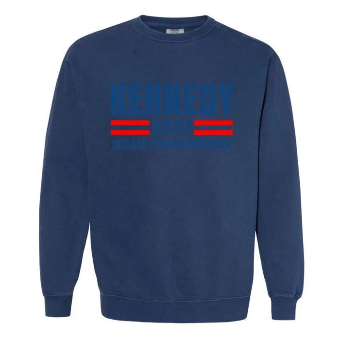 Kennedy 24 Us President Election 2024 Vintage American Flag Garment-Dyed Sweatshirt