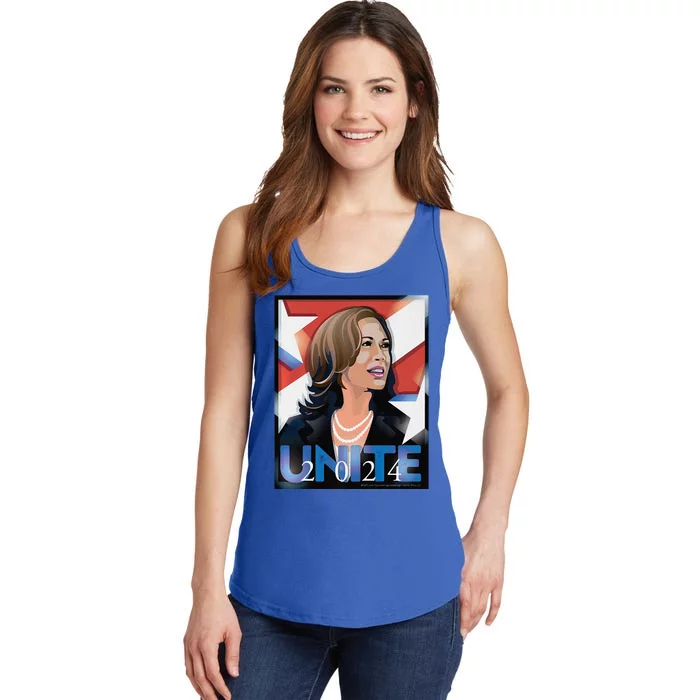 Kamala 2024 Unite Poster Art Premium Ladies Essential Tank