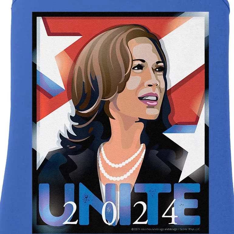 Kamala 2024 Unite Poster Art Premium Ladies Essential Tank