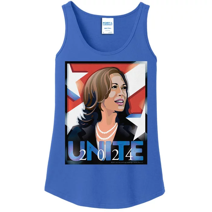 Kamala 2024 Unite Poster Art Premium Ladies Essential Tank