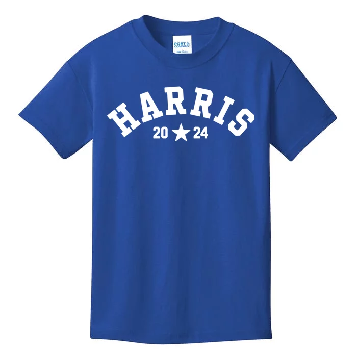 Kamala 2024 Vintage Curved Baseball Font Kamala Harris 2024 Gift Kids T-Shirt