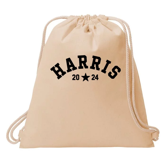 Kamala 2024 Vintage Curved Baseball Font Kamala Harris 2024 Drawstring Bag