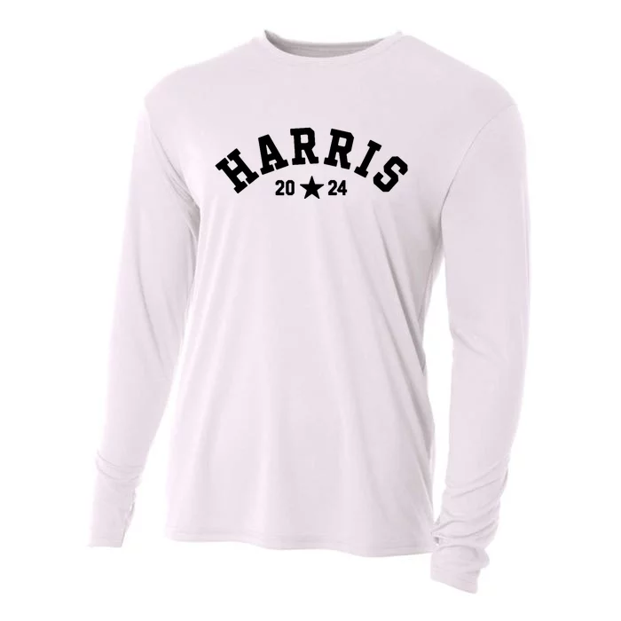 Kamala 2024 Vintage Curved Baseball Font Kamala Harris 2024 Cooling Performance Long Sleeve Crew