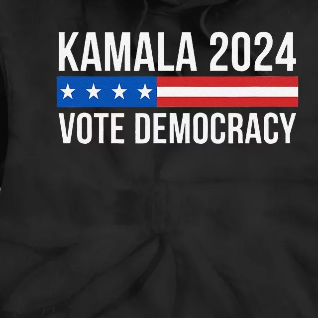 Kamala 2024 Vote Democracy Gift Tie Dye Hoodie