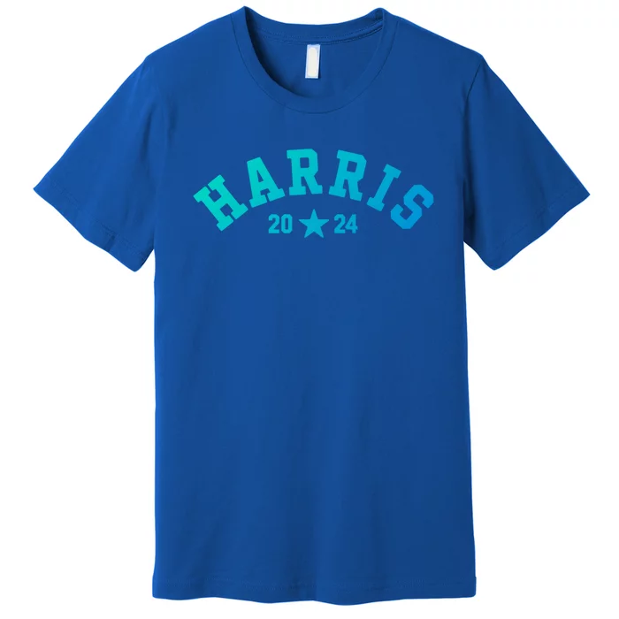 Kamala 2024 Vintage Curved Baseball Font Kamala Harris 2024 Gift Premium T-Shirt