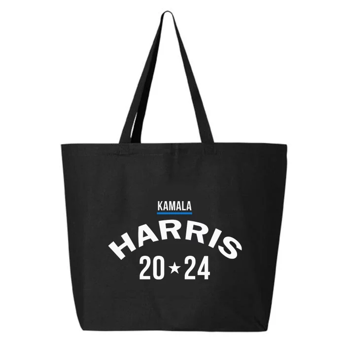 Kamala 2024 Vintage Curved Baseball Font Kamala Harris 2024 . 25L Jumbo Tote