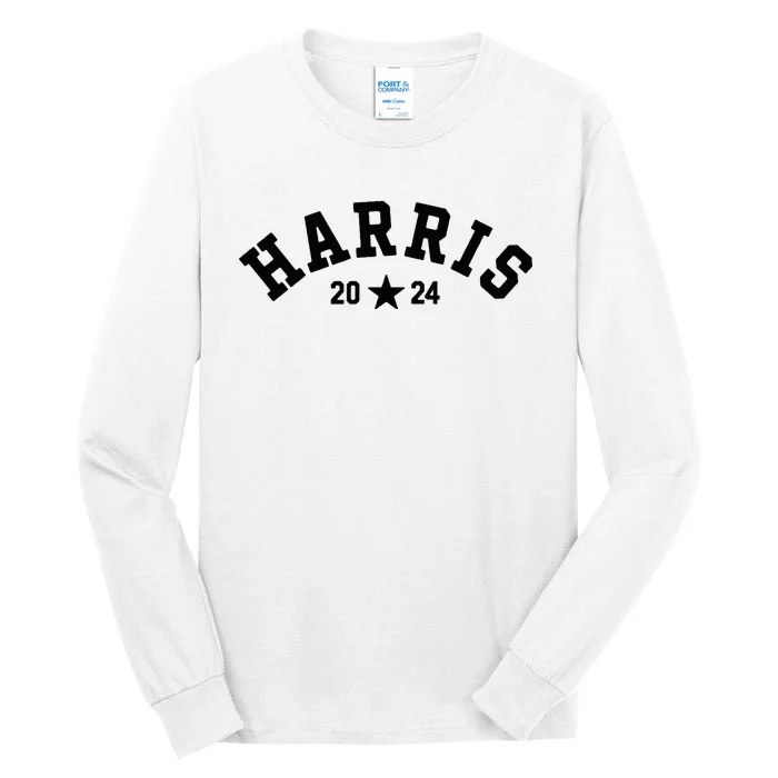 Kamala 2024 Vintage Curved Baseball Font Kamala Harris 2024 Tall Long Sleeve T-Shirt