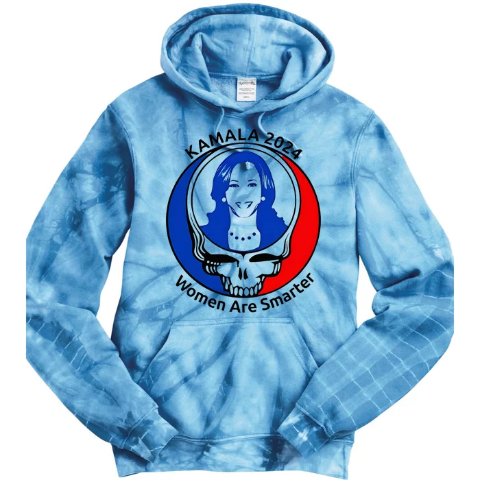 Kamala 2024 Women Are Smarter Parody – Feminine Power Tie Dye Hoodie