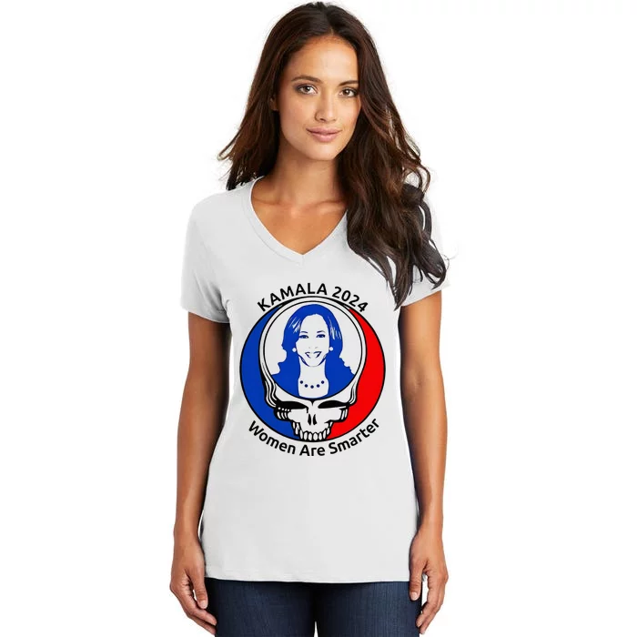 Kamala 2024 Women Are Smarter Parody – Feminine Power Women's V-Neck T-Shirt