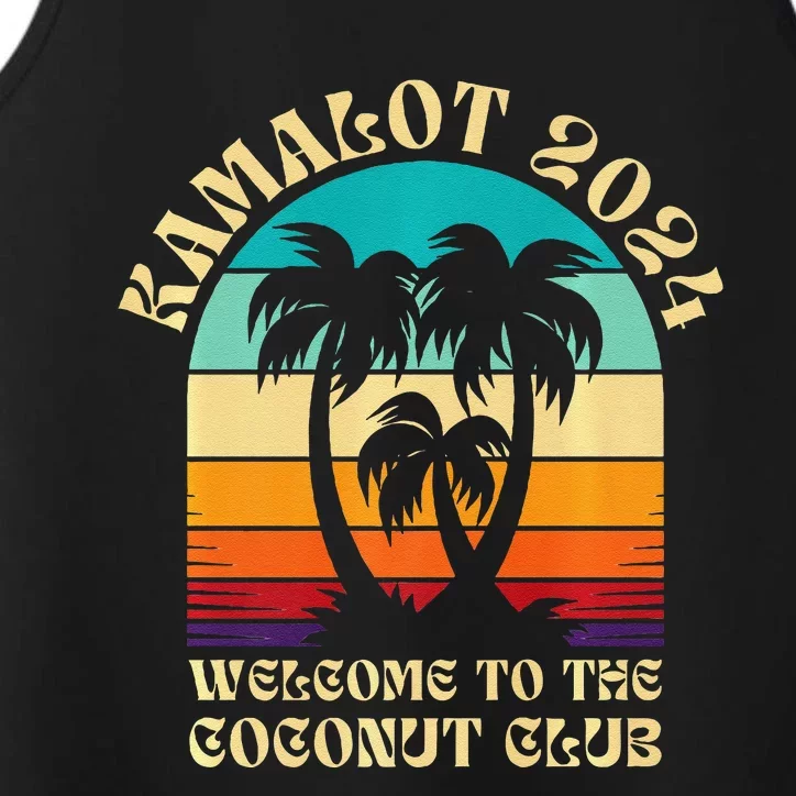 Kamalot 2024 Welcome To The Coconut Club Kamala Harris Performance Tank