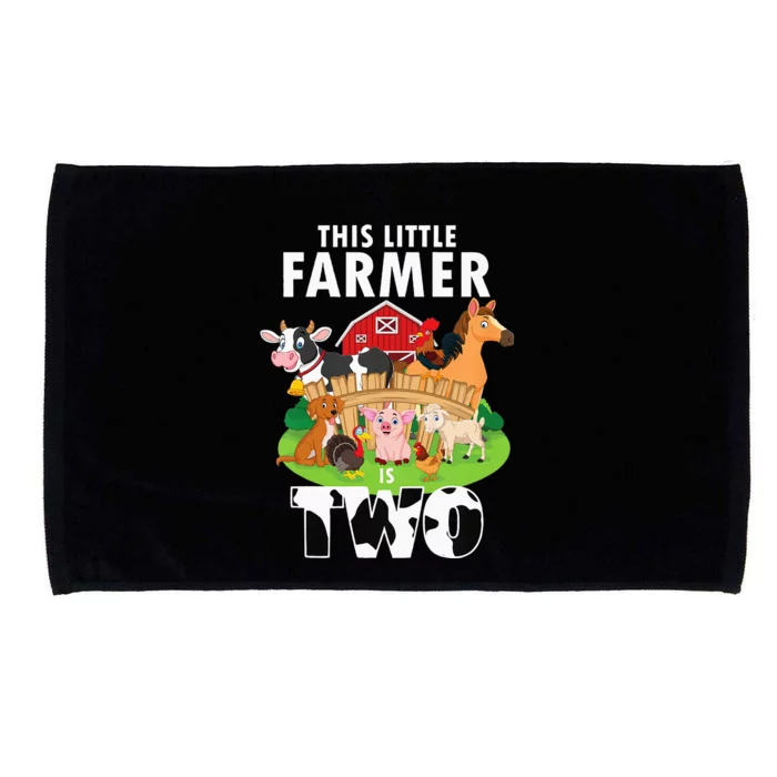 Kids 2 Years Old Boy Farmer 2nd Birthday Farm Animals Kids Microfiber Hand Towel