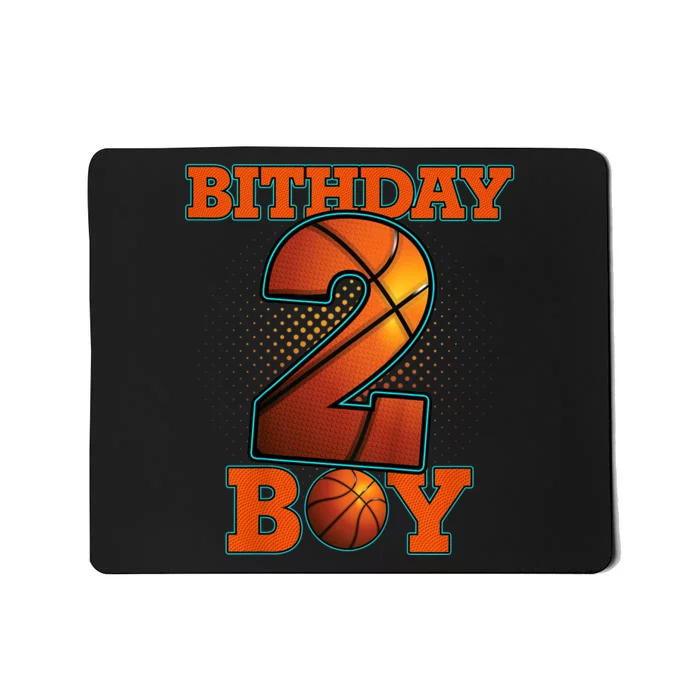 K.i.d.s 2 Years Old Basketball Boy 2nd Birthday Party Mousepad