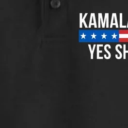 Kamala 2024 Yes She Can Dry Zone Grid Performance Polo