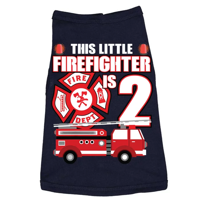 Kids 2 Year Old Firefighter Birthday Party Fire Truck 2nd Gift Doggie Tank